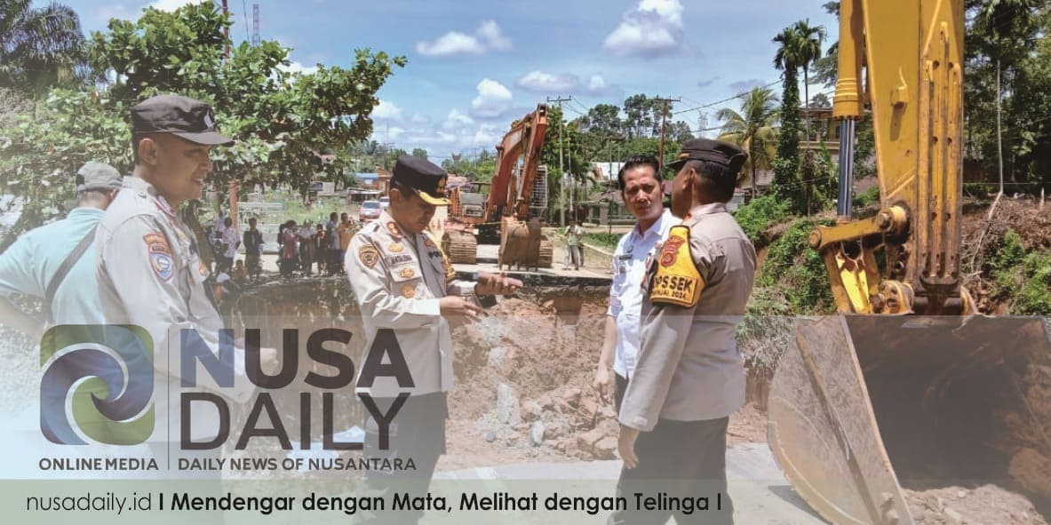 Jembatan Darurat di KM 58 Jambi-Sumbar Segera Terpasang, Kapolres Bungo Imbau Masyarakat Tetap Waspada
